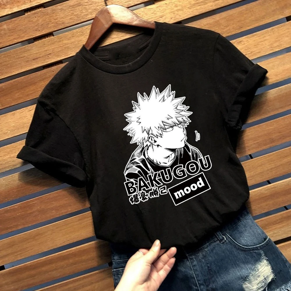 

2021 My Hero Academia Japanese Anime Female T-shirt Fashion Round Neck Casual