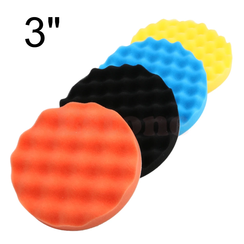 

4Pcs 3 inch Buffing Polishing Sponge Pads Kit For Car Polisher Buffer P82B