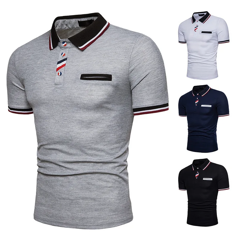 

Men T-shirt Men Short Sleeve T-shirt Plaid matching T-shirt New Business Wear Clothing Casual Fashion Men Tops