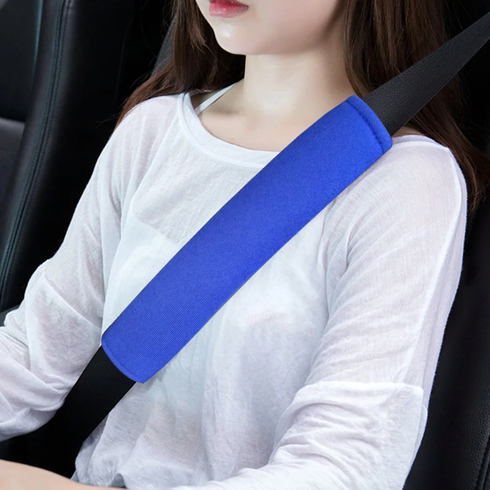 

Seat Belt Shoulder Cover Black Blue Soft Plush Car Safety Belt Shoulder Cover Protection Seat Belt Padding Pad Auto Interior