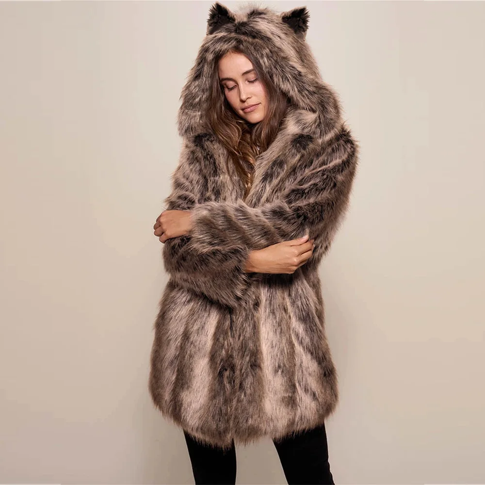 

Medium and Long Imitation Fur Coat 2021 New Winter Women's Coat