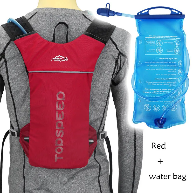 Red and water bag Сумки для бега на открытом воздухе, сумка для воды, рюкзак для женщин и мужчин, для бега, марафона, бега, спорта на открытом воздухе, рюкзак - Цвет: Red and water bag