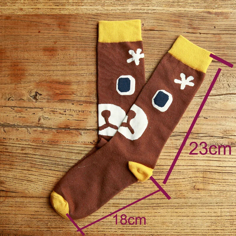 Носки с принтом аниме модные забавные новые носки рисунками из мультфильмов для