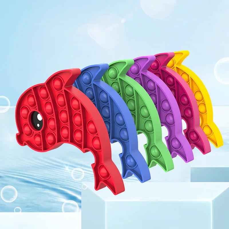 

New Fingertip Toys Simple Dimples Two-color Stitching Bubble Push Game, Anti-stress Children's Hand Squeeze Decompression Toy