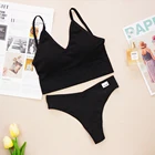 Комплект женского Бесшовного нижнего белья с бюстгальтером пуш-ап