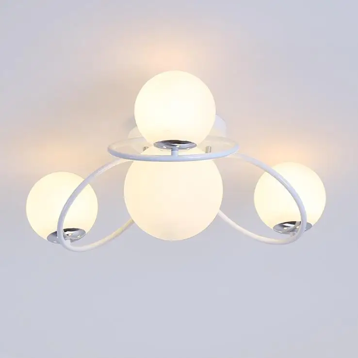 Скандинавский Железный потолочный светильник современный простой для спальни 4