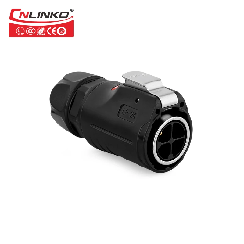 Производитель соединителей Cnlinko обеспечивает M24 4Pin мощность 25A IP67 водонепроницаемый разъем с сертификацией CE - Цвет: socket