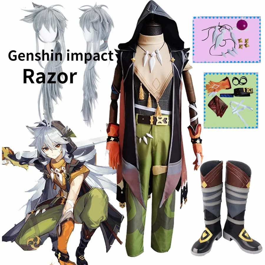 

Парик для косплея из аниме «Игры Genshin Impact Razor Genshin»