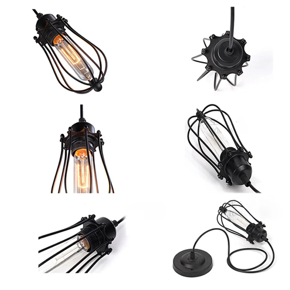 Ретро Промышленный Утюг подвесной светильник с Винтаж Освещение в помещении ing