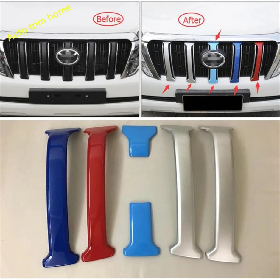 Lapetus Красочные Передняя решетка гриль крышка отделка Подходит для Toyota Land Cruiser Prado