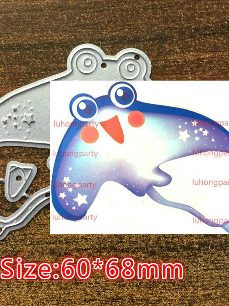 1pc Lovely Bat Fish Metal Cutting Dies Undersea Animal Stencil for DIY Scrapbooking Cards Decorative Embossing Cuties | Дом и сад