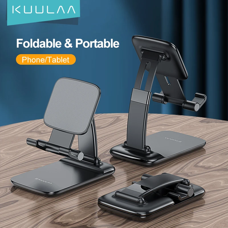 

KUULAA Phone Tablet Stands Desktop Holder For iPad Pro iPhone Huawei Adjustable Foldable Mobile Phones Desktop Support 12.9in
