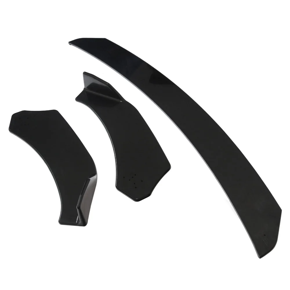 Передний бампер спойлер для подбородка ABS универсальный передний губ 3 шт.