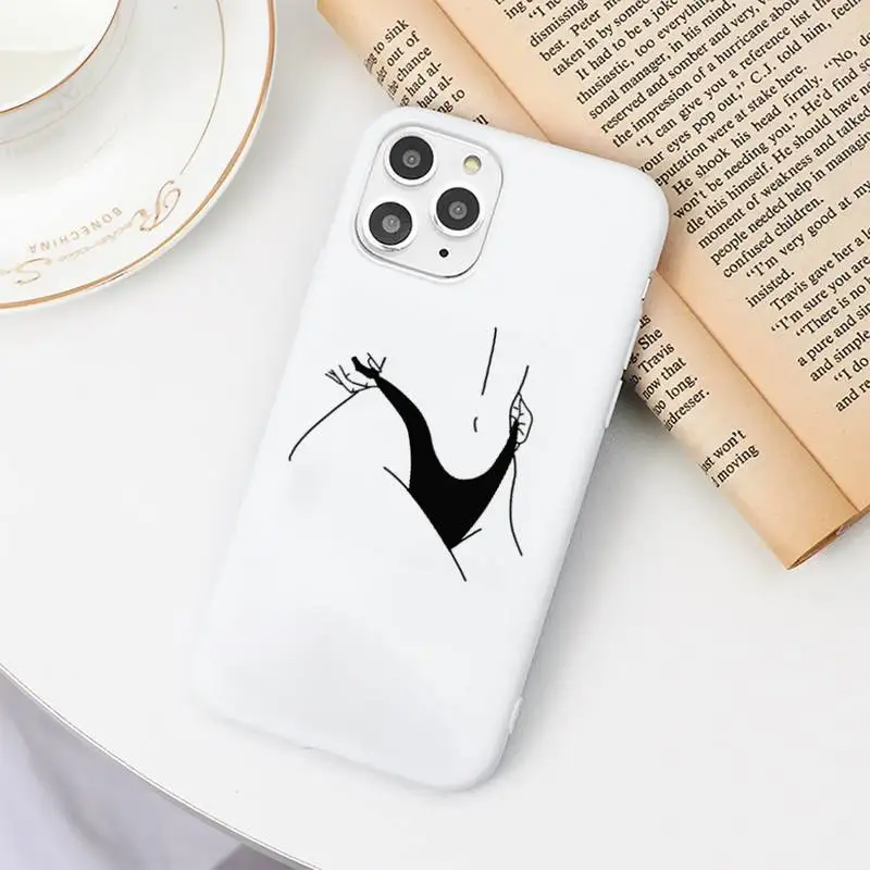 

Funny Abstract Art Lines Phone Case Candy Color for iPhone 6 7 8 11 12 s mini pro X XS XR MAX Plus