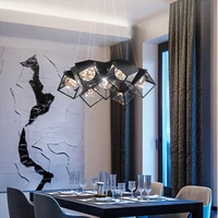 dining room chandelier modern luxury starry design chandelier nordic living room kitchen island hanging light black led fixtures