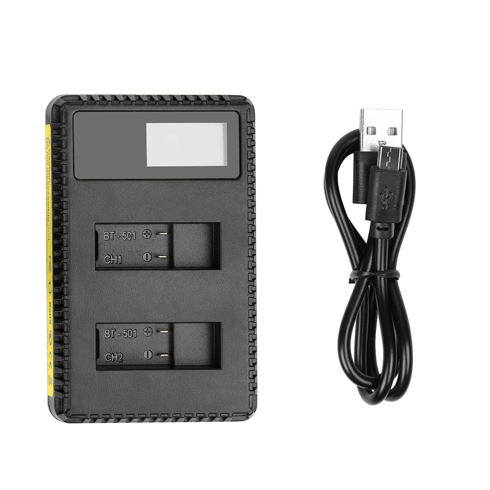 Smart LCD Display Dual Port USB Battery Charger for GoPro Hero 7 6 5 4 Action Camera Charging Cradle Go Pro Accessory | Электроника