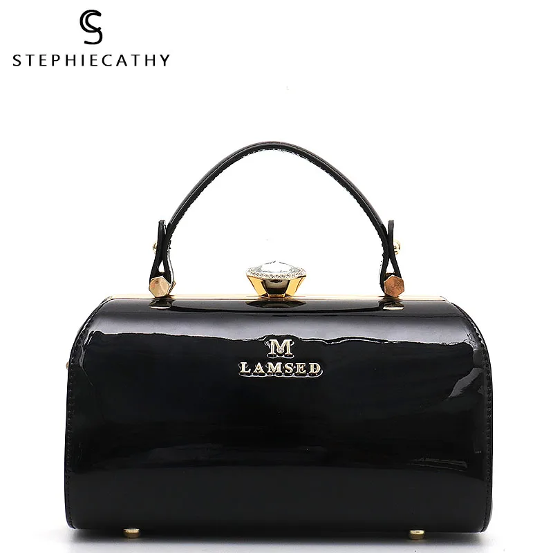 SC женская модная сумка лакированная ПУ чехол для девушек роскошная из Веганской