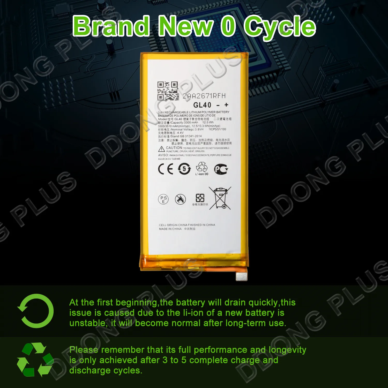

GL40 Battery For Motorola XT1635-01 XT1635 Moto Z Play Droid Battery SNN5974A Replacement Repair Part