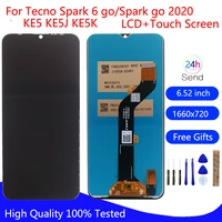 original for tecno spark 6 go lcd display spark go 2020 touch screen for tecno ke5 ke5j ke5k lcd pantalla assembly phone parts