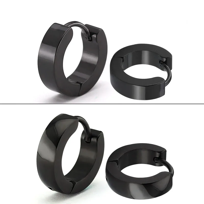 Антиаллергические серьги панк стиль из нержавеющей стали модные мужские и