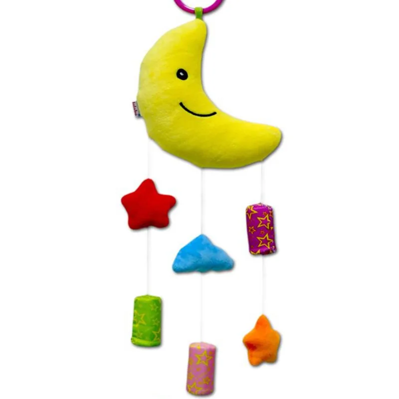 

Cute Cartoon Cloud Moon Hanging Rattle for Stroller Hot Baby Crib Rattles Plush Toys Newborn Bed Pendant Bell Toy 0-24 Month