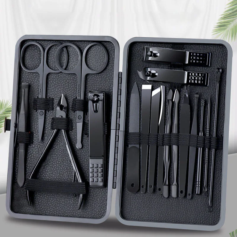 

7~18 pieces of household professional nail clippers tool set stainless steel nail clippers set portable stainless steel set