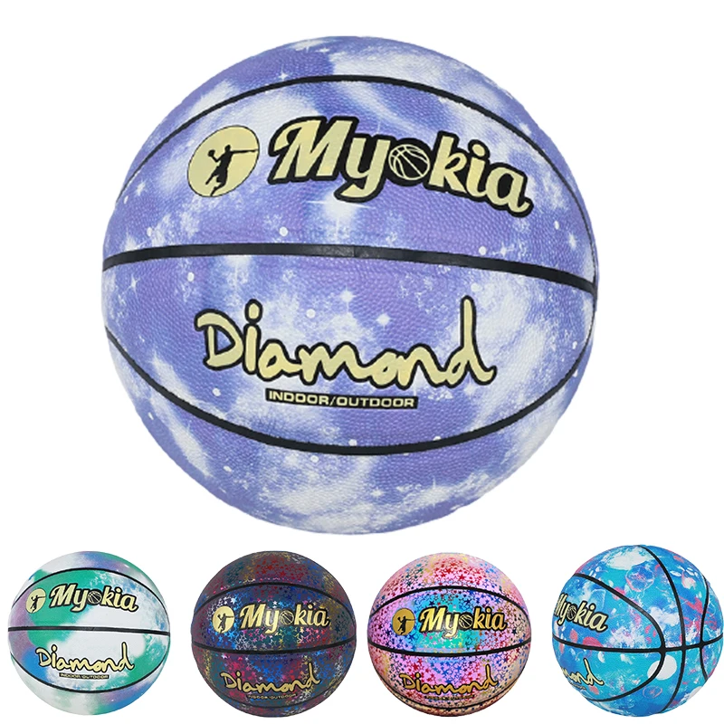 

Баскетбольный мяч, Официальный Размер 7, из искусственной кожи, светящийся баскетбольный мяч для улицы и помещений, подарок на заказ