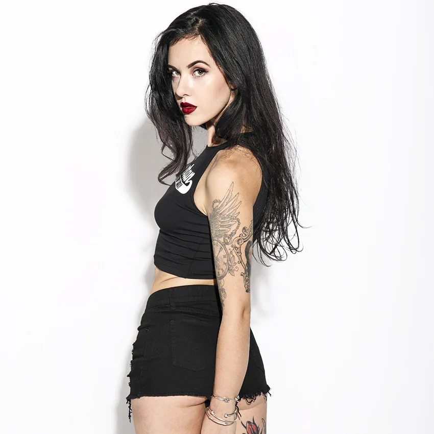 Летние Короткие футболки без рукавов с надписью Satan IS MY футболка Hoosier Daddy женский