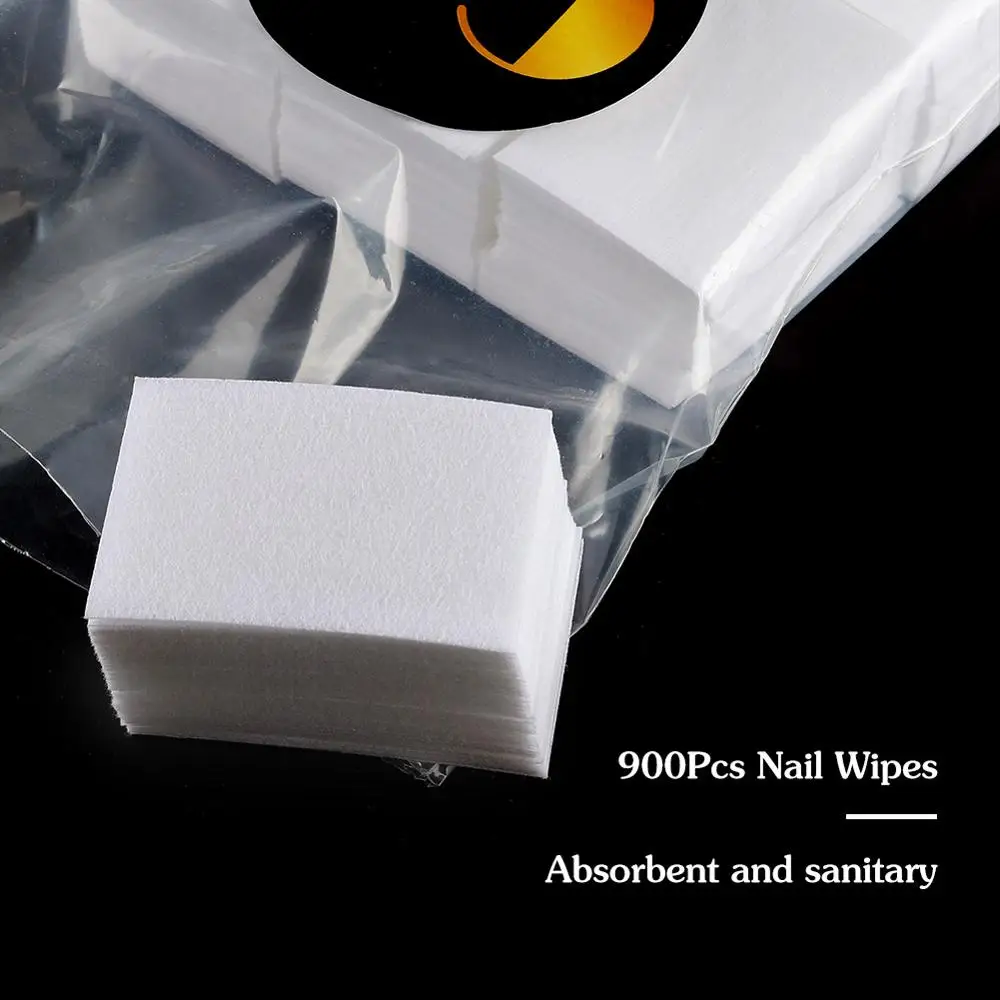 900 шт. безворсовые салфетки для снятия лака ногтей|pad manicure|lint-free wipespedicure gel |