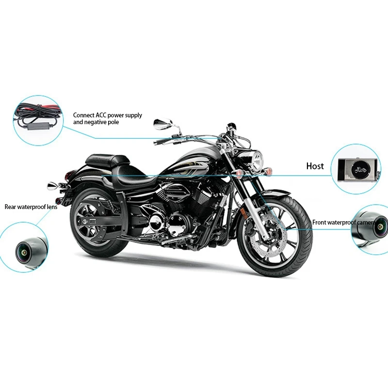 1080P HD 3 INCH Dual Camera Motorcycle DVR Dash Cam Driving Recorder G-Sensor | Автомобили и мотоциклы