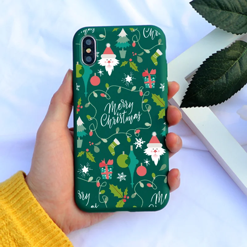 Klv9-sd2lrtou Рождественский мультяшный чехол для iPhone XS X XR XS Max, матовые Мягкие силиконовые чехлы для iPhone 8, 7, 6, 6S Plus, Fundas, подарки на год, чехол - Цвет: Klv9-sd2lrtou