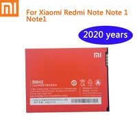 2020 years 100 original xiaomi battery bm42 for xiaomi redmi note note 1 note1 mobile phone replacement batteries 3200mhz