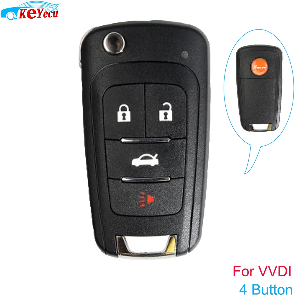 Xhorse VVDI Универсальный Флип-ключ дистанционного управления 4 кнопки для Buick type XKBU01EN