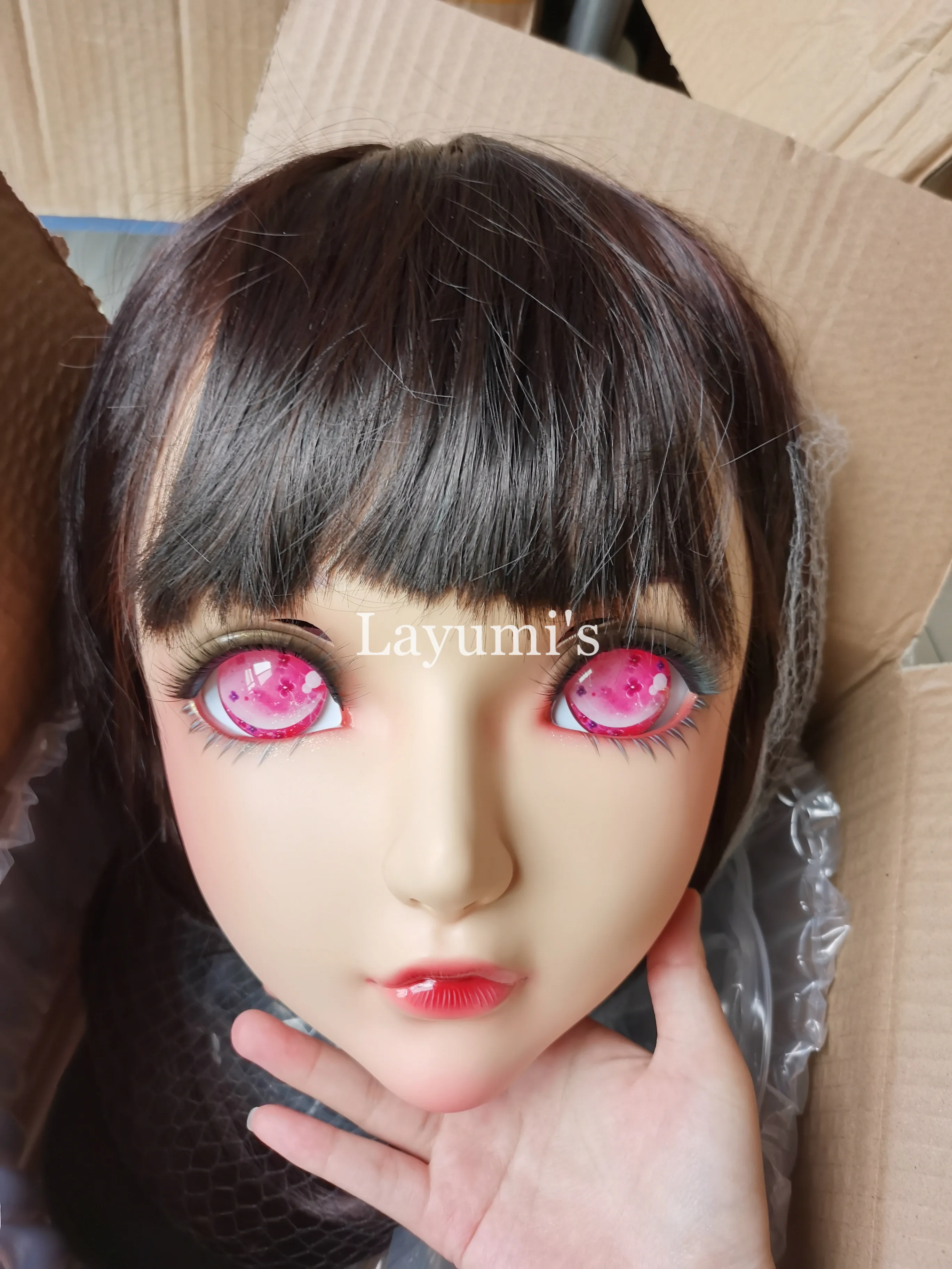 

(DM027) кукла-Кигуруми для женщин/девочек, из смолы, с полуголовой, для косплея, японского аниме, Реалистичная маска Лолиты, для переодевания