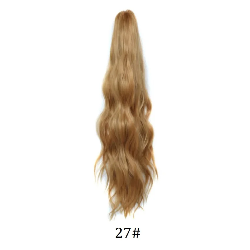 

Synthetic Pony Tail Long Wavy Water Wave Fake Hair Pieces For Women Ponytail Extensions Claw Heat Resistant 22 Inch
