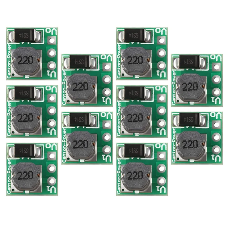 

10 Pieces DC-DC Step Up Power Module Output Voltage 5V DC to DC Boost Converter 1.5V 1.8V 2.5V 3V 3.3V 3.7V 4.2V to 5V