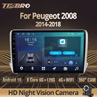 Автомобильный радиоприемник Android 10,0 для Peugeot 2008 2014-2018 GPS Автомобильный мультимедийный видеоплеер автомобильный радиоприемник навигация DSP стерео приемник IGO