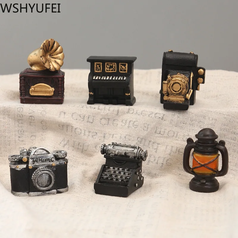 WSHYUFEI Ретро Смола мини маленькое украшение для творчества камера ремесла