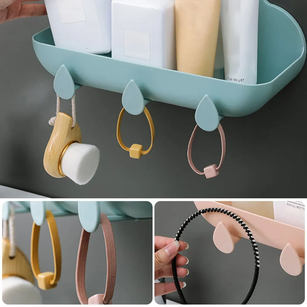 

Bathroom Storage Rack Perforation-Free Cloud Bathroom Shower Shelves Toilet Wall-Mounted Multifunctional Non-Marking Paste