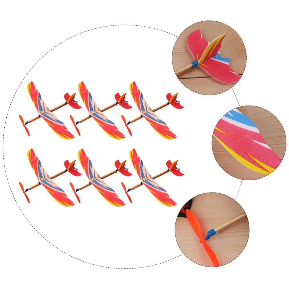 

6pcs Kid DIY Glider Airplane Toys DIY Toys Children Gift (Random Style)