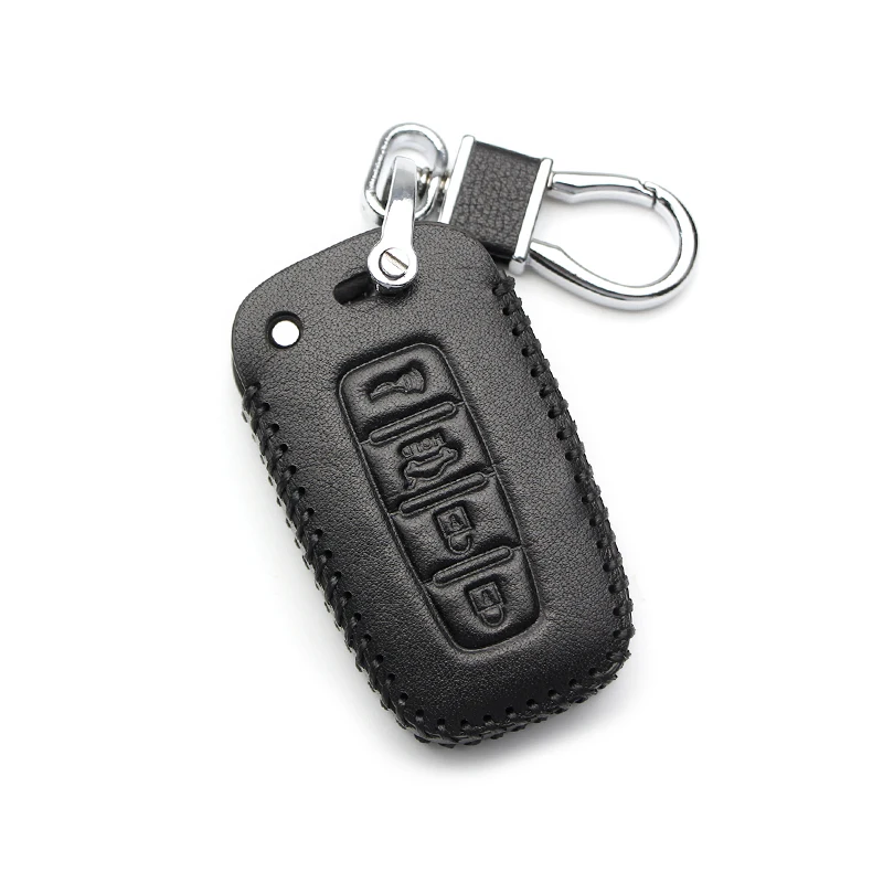 Автомобильный кожаный чехол для автомобилей дистанционный флип ключей KIA 2019 Rio