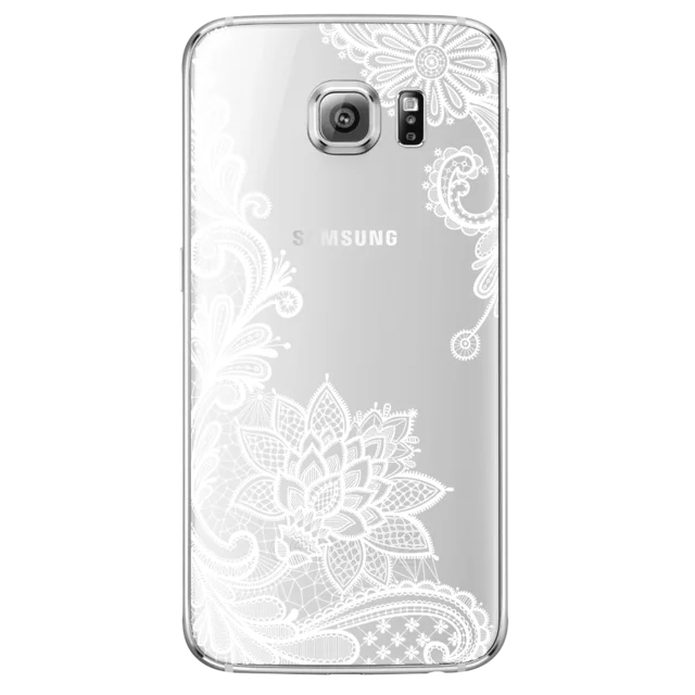 Кружевная мандала цветок Мягкий ТПУ силикон для Samsung Galaxy S9 S8 Plus S6 S7 Edge S5 S4 A3 A5 A7 J1 J3 J5