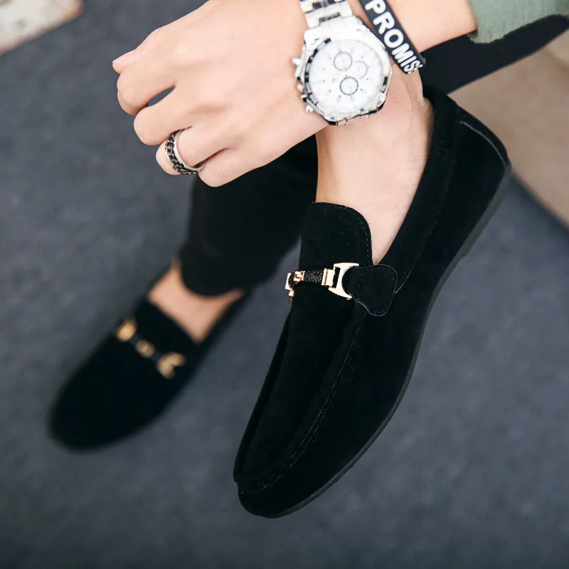 

Designer Shoes Men Zapatos De Hombre Slip-On Leather Shoes Casual Male Shoes Adult Red Driving Moccasin Soft Non-slip Loafers