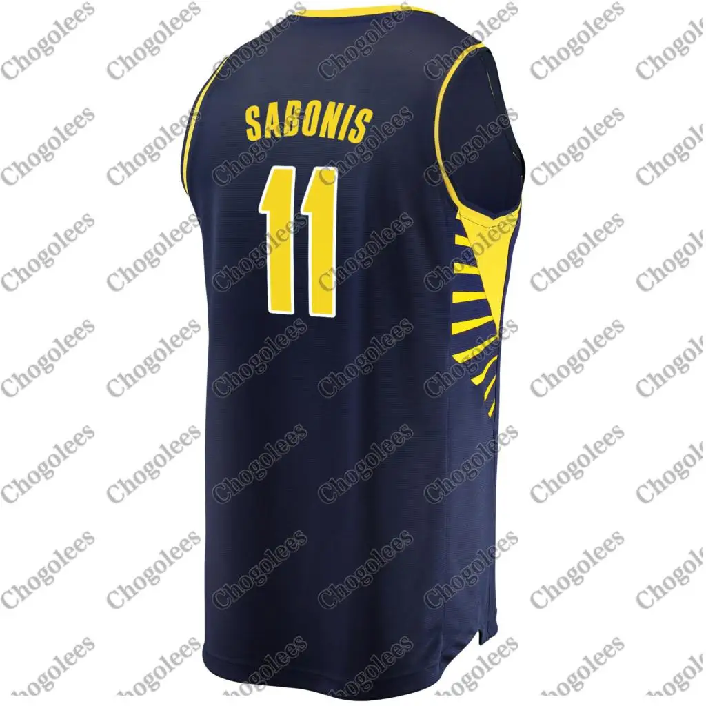 

Men Basketball Jersey Domantas Sabonis Indiana Branded Fast Break Player Jersey Icon Edition Navy