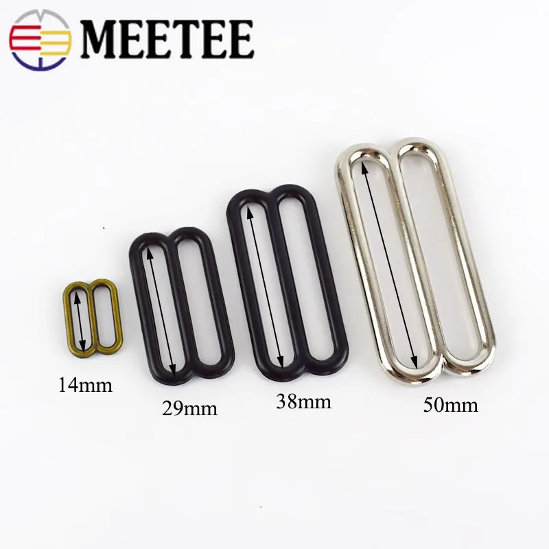 Meetee 5/10 шт. 14-50 мм металлический-хомут с круглым воротником для мальчиков и девочек Тройная Пряжка бюстгальтера кольца Ползунки ремешок настроить пряжку застежка пошив одежды «сделай сам» аксессуар