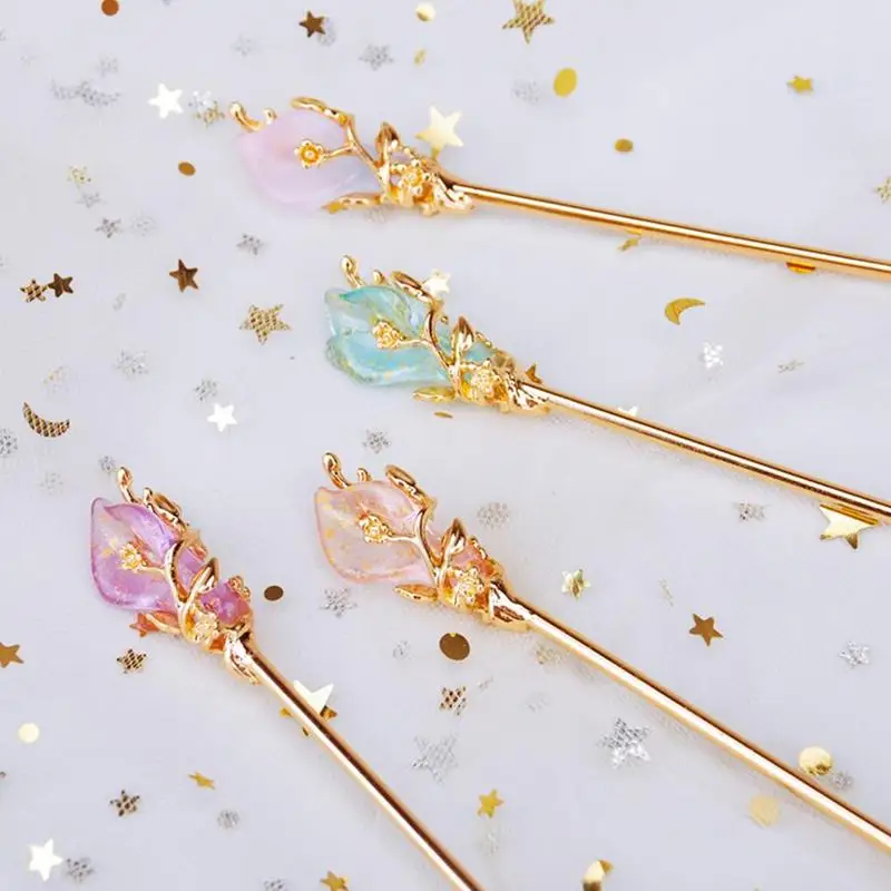 

Vintage Chinese Style Hair Stick Female Metal Rhinestone Hair Stick Chopsticks Woman Jewelry Hair Clip Accessories