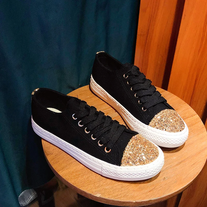 

2021 new canvas shoes women's Korean version Yuansu ulzzang port style board shoes Hong Kong flavor small black shoes