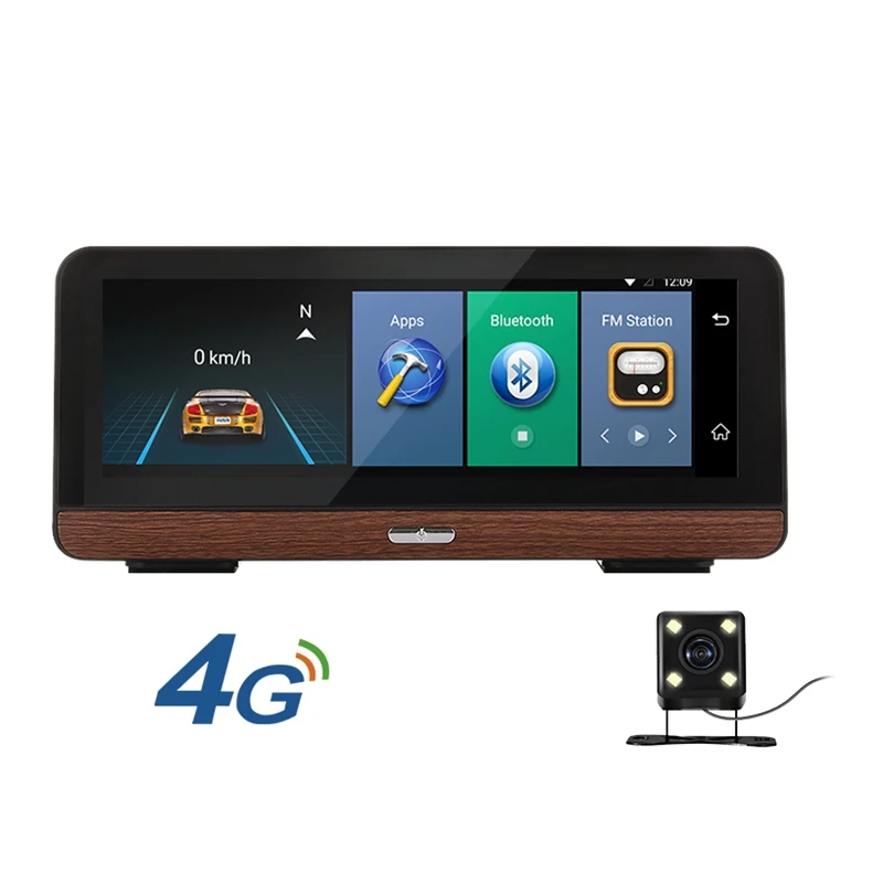 Автомобильный зеркальный видеорегистратор Camlive 8 дюймов 4G Adas двойная камера Hd1080P