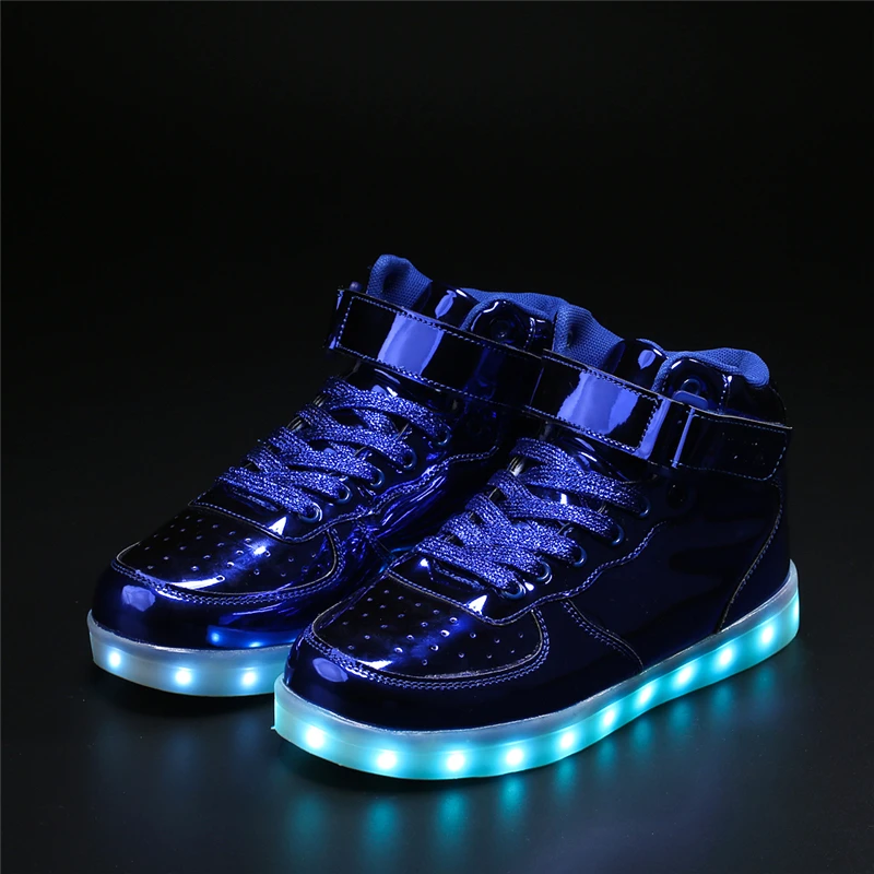 IGxx/высокие туфли со светодиодной подсветкой для детей Цвет синий Лучший подарок