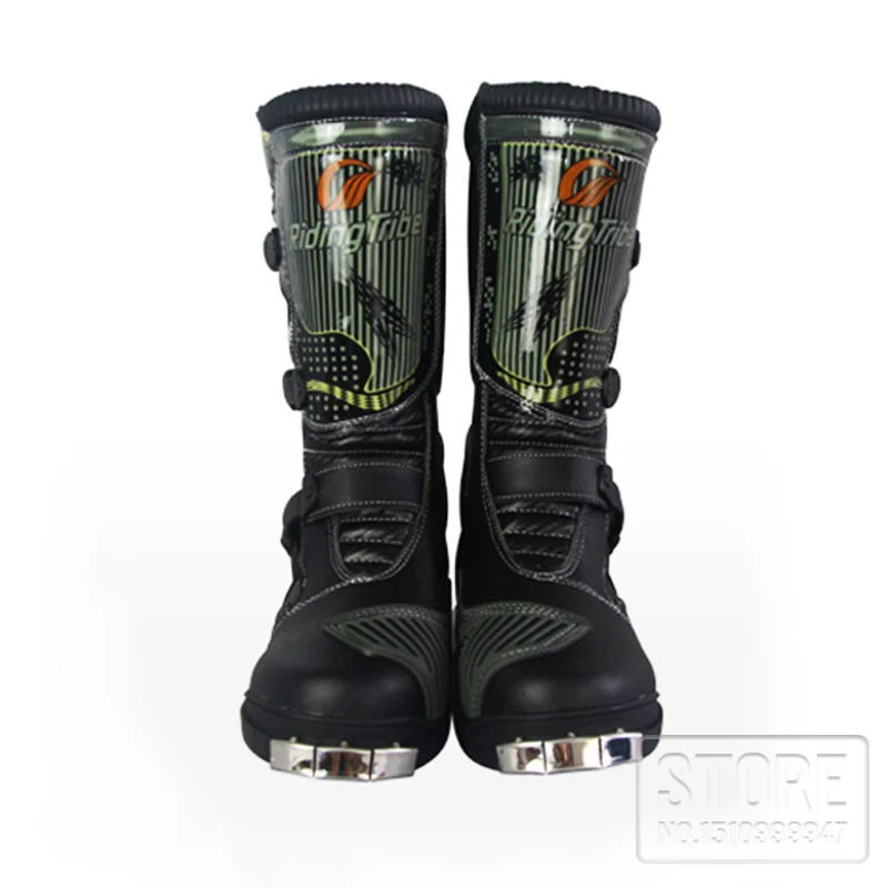 

Motorcycle Waterproof Pu Leather METAIL gear boots Professional SPEED Racing shoes botas Motorbike Chopper Scooter Street Boots
